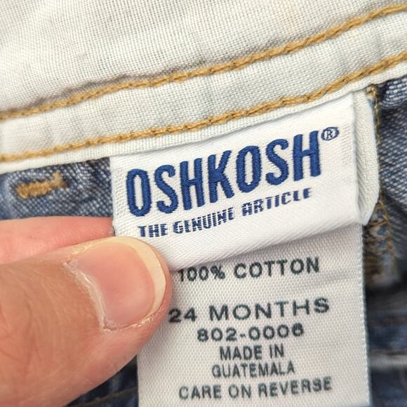 Vintage Oshkosh Bgosh Overalls Girls Size 24m Denim - Picture 4 of 5